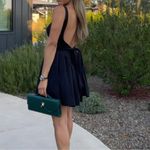 House Of CB NWOT  Florianne Black Low Back Bow Mini Dress sz XS Photo 3