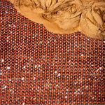 Boston Proper  Tweed Blazer Brown & Red Suit Jacket w/ Tan Floral Trim Photo 9