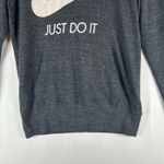 Nike Just Do It Hoodie Womens Small Dark Gray Lightweight Pullover Sweatshirt Photo 7
