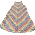 Lands' End  Rainbow‎ Chevron Stripe Linen Sleeveless Shift Dress MEDIUM Pride Photo 9