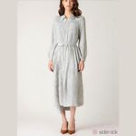 Liz Claiborne Vintage Paisley Geometric Shirt Dress Belt Photo 2