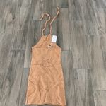 Lovers + Friends  Equator Crochet Halter Dress in Tan Photo 7