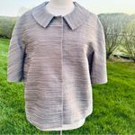 Ann Taylor Heathered Taupe Short sleeve Jacket Size Large Photo 5