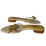 Tommy Bahama Sandals Womens 8M Tan Leather Flower Relaxology Open Toe‎ Summer Size 8 Photo 6