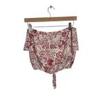 Lulus  Women’s Strapless Paisley Elastic Blouse in White/Pink Size S Photo 4