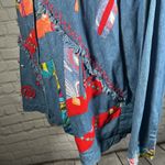 Sandy Starkman Spirit by Denim Embroidered Patchwork Shacket Jacket 2X Women's Photo 14