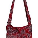Vera Bradley  Red Bandana Quilted Adjustable Cross Body Bag Photo 0
