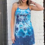 Target Y2k Blue tie-dye mini dress with spaghetti straps sz xs/s - no tag  Photo 0