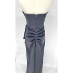 XScape  Women's Sz 8 Long Scuba Strapless Asymmetric Black Gown Dress Formal5723X Photo 8