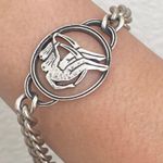 Vintage Gemini Zodiac Horoscope 8.5” Unisex ID Bracelet 29g. Gray Photo 2