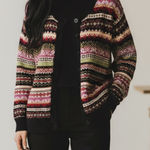 Tiara International Vintage Cardigan Sweater Fair Isle Photo 0