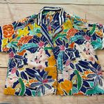 Anthropologie Sisters Gulassa Anthro Whimsy Pajama Top XLFloral Button Front Short Sleeve READ Photo 9