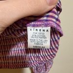 Xírena Dawson Button Front Cropped Shirt in Coral Cove Pink Purple Size Medium Photo 7