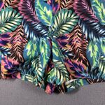 Reel Legends Womens 2X Hawaiian Print Performance Shorts Drawstring Zip Pockets Black Photo 3