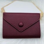 Women’s Minimalist Red Wine Card Wallet Photo 7