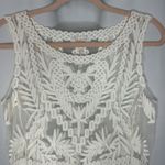 Laundry by Shelli Segal ‎ Sleeveless Top Floral Size XS Sheer Overlay White Boho Photo 1