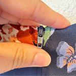 Vintage 90s Blue Floral Butterfly Print Sun Dress Womens 8 Casual Summer Modest Photo 3