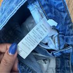 Small Dark Wash Distressed Straight Baggy Jeans Photo 3