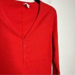Zyia  active red waffle knit‎ top long sleeve size XL Photo 3