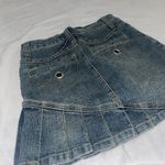 Vanilla Star Jeans Y2K Vanilla Star Micro Mini Denim Skirt Pleated Juniors Sz 1 Photo 6
