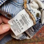 Pilcro and the Letterpress PILCRO BLUE & WHITE PARALLEL MINI STRIPE SKINNY JEANS Photo 2