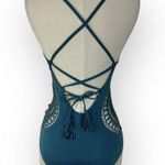 Red Carter Teal crochet one piece swimsuit by , NEW womens small bathing suit Photo 4
