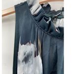 G. Label by Goop Sammy Pleat Neck Floral Print Mid Length Silk Dress Size 6 Photo 4