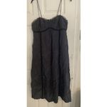 Ganni  midi Shiny tech strap Dress Size 42 Gray  Viscose Photo 1