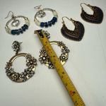 Dangle Drop, Hoop Mix Pierced Earrings Lot Of 3 Costume Jewelry Photo 3