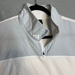 Adidas  Golf Quarter Zip Fleece Pullover Womens Size 2XL White Blue Lightweight Photo 4