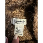 Cambridge Dry Goods Woman Full Zip Hooded Sweater Size X Wool Alpaca Blend Warm Brown Photo 2