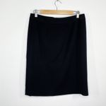 Atelier Luxe Skirt Women 6 Black Knee Length Polyester Viscose Office Career Photo 4