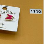 NWT Chic n Chic electric pink druzy butterfly post style earrings Gold Photo 3