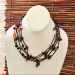 Chico's Chico’s Five Strand Glass Beaded Necklace Photo 0