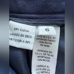 Christian Dior  blazer skirt set navy blue pinstripe short sleeve vintage USA 6 Photo 10