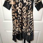 ZARA Woman 100% Silk Vintage Style Cheetah Wrap Dress Size L Photo 11