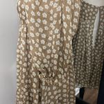 Storia Cottagecore floral Brown Floral Square Neck Dress with puffy sleeve feminine Photo 11