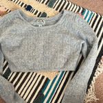 Future Collective Reese Blutstein Cropped Scoop Neck Sweater L Blue Size L Photo 3