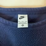 Nike  Women's Navy Blue Sherpa Crewneck Photo 3