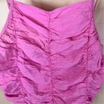 ZARA Women's Barbie Pink Ruched Camisole Tank Top Size Medium Cropped Fit Boho Photo 2