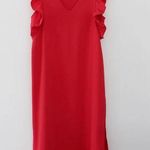 Chelsea28 Ruffle Sleeve Midi Dress in Coral Spice Photo 3
