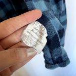 Riders By Lee blue black checkered fleece button down jacket women's size XL Photo 3