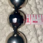 Ann Taylor NWT Metallic Pewter Stainless Steel Faceted Beads Necklace NEW Photo 9