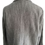 Eileen Fisher Gray Patterned Lightweight Linen Blend Blazer Jacket Size Small Photo 3
