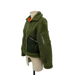 Alpha Industries  Cropped Sherpa Utility Jacket Bomber‎ Olive Green Size XS Photo 4