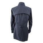 Sam Edelman Womens Trench Coat Lace Detail Roll Sleeve Navy Blue Size S Photo 3