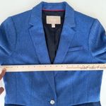 Talbots Banana Republic Hacking Jacket 12P Blue Herringbone Wool Blend Two Tone Blazer Photo 10
