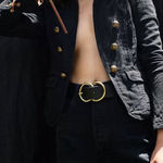 Free People Jagger Blazer Black Military Button Front Cotton Size Medium Photo 0