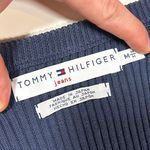 Tommy Hilfiger Vintage  Ribbed Tee Shirt Womens Medium Navy‎ Blue Photo 3