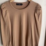 Tuckernuck Pomander Tan Vesty Long Puff Sleeve Crewneck Top Photo 4